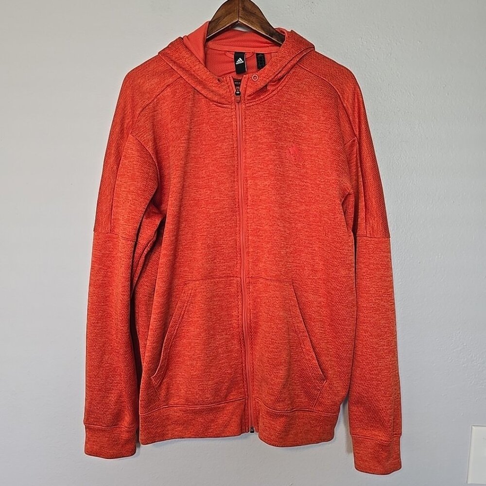 mens adidas Full Zip jacket xl Climawarm orange